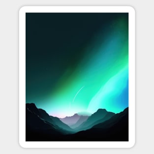 Minimalist - Aurora Borealis 03 Sticker